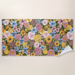 TWEETY™ Blumenstickmuster Strandtuch