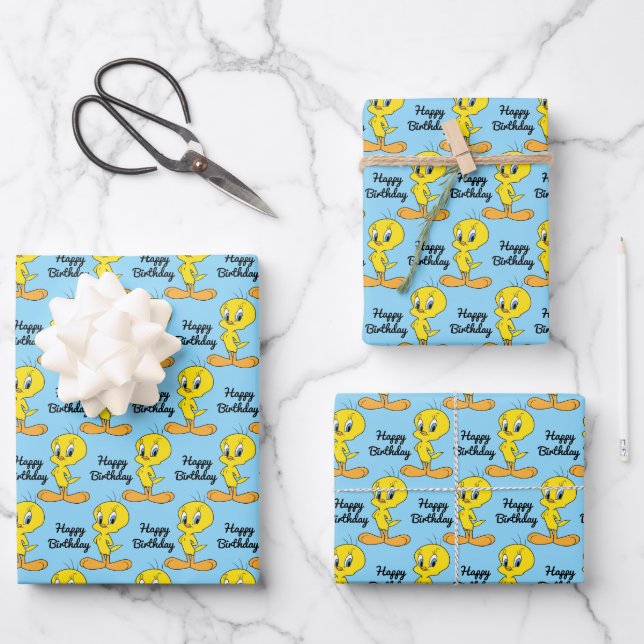 TWEETY™ | Clever Bird Personalized Geschenkpapier Set (Vorderseite)