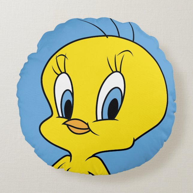 TWEETY™ | Clever Bird Rundes Kissen (Vorderseite)