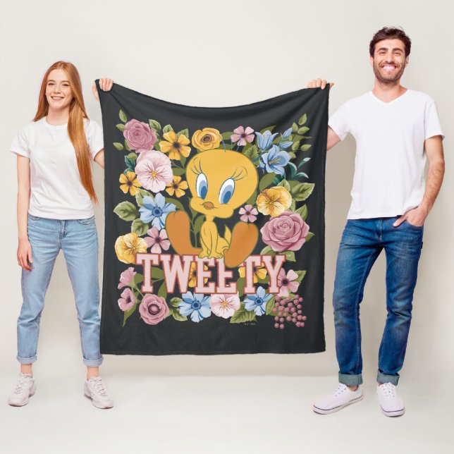 TWEETY™ Floral Embroidery Graphic Fleecedecke (Beispiel)