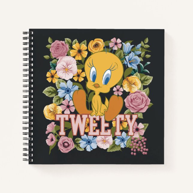 TWEETY™ Floral Embroidery Graphic Notizbuch (Vorderseite)
