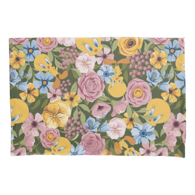 TWEETY™ Floral Embroidery Pattern Kissenbezug (Vorderseite)