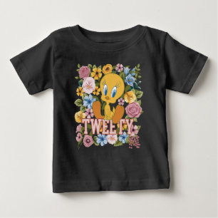 TWEETY™ Florale Stickerei Grafik Baby T-shirt