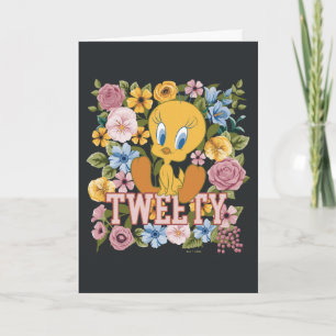 TWEETY™ Florale Stickerei Grafik Karte