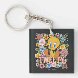 TWEETY™ Florale Stickerei Grafik Schlüsselanhänger