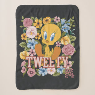 TWEETY™ Florale Stickerei Grafik Sherpadecke