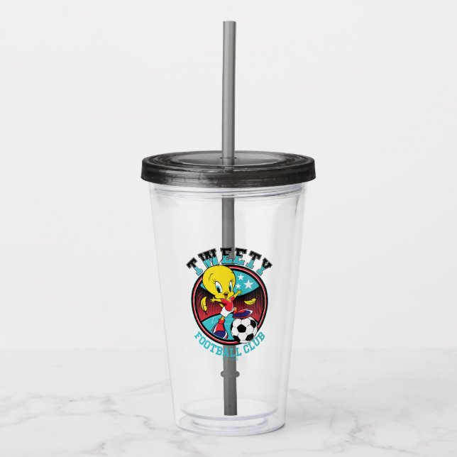 TWEETY™ Football Club Badge Acryltrinkbecher (Vorderseite)