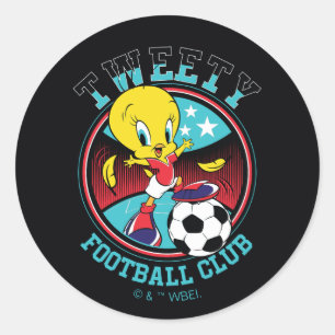 TWEETY™ Fußballverein-Emblem Runder Aufkleber