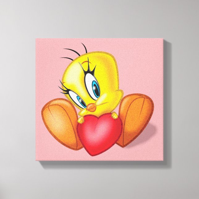TWEETY™ Holding Heart Leinwanddruck (Vorderseite)