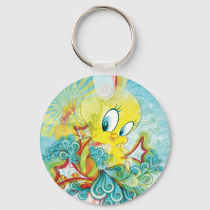 Tweety In Blau Welle Schlüsselanhänger