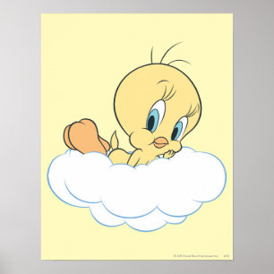 Tweety in Clouds Pose 3 Poster