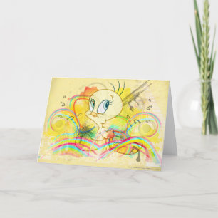 Tweety in Rainbows Karte