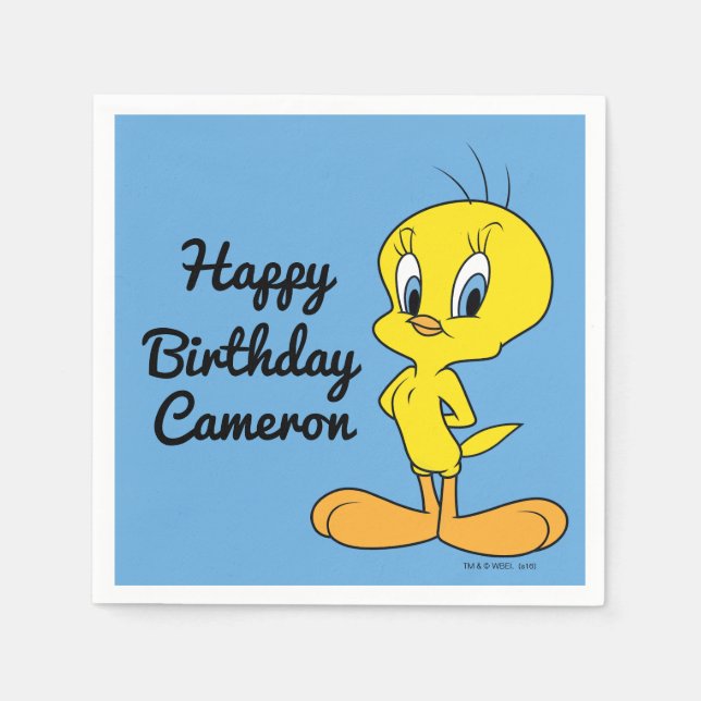 TWEETY™ | kluger Vogel Serviette (Vorderseite)