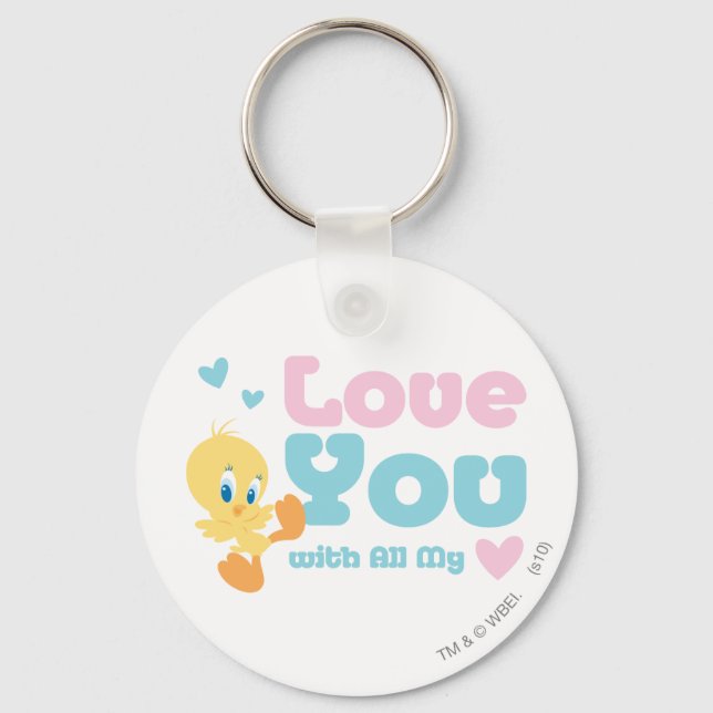 Tweety "Liebe you with all my Heart" Schlüsselanhänger (Vorderseite)