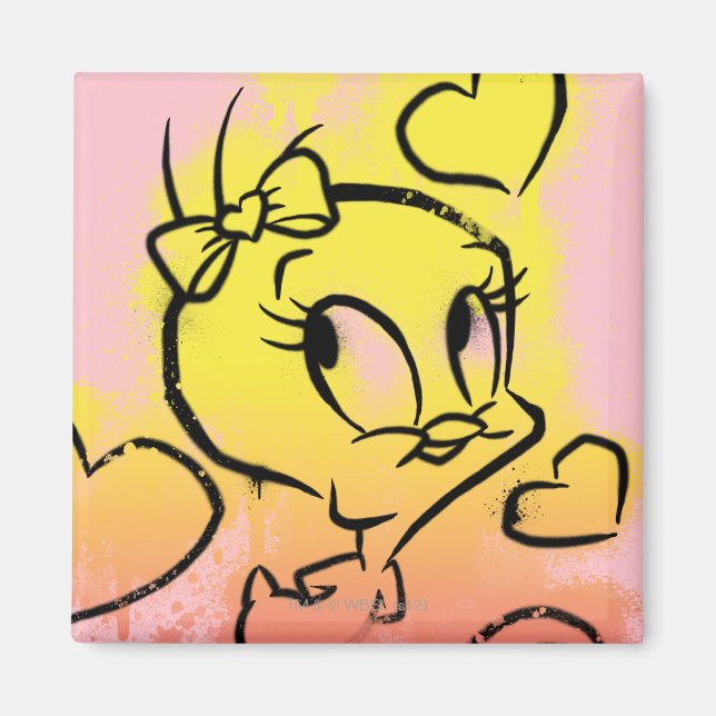 TWEETY™ mit Herzen Magnet (Vorne)