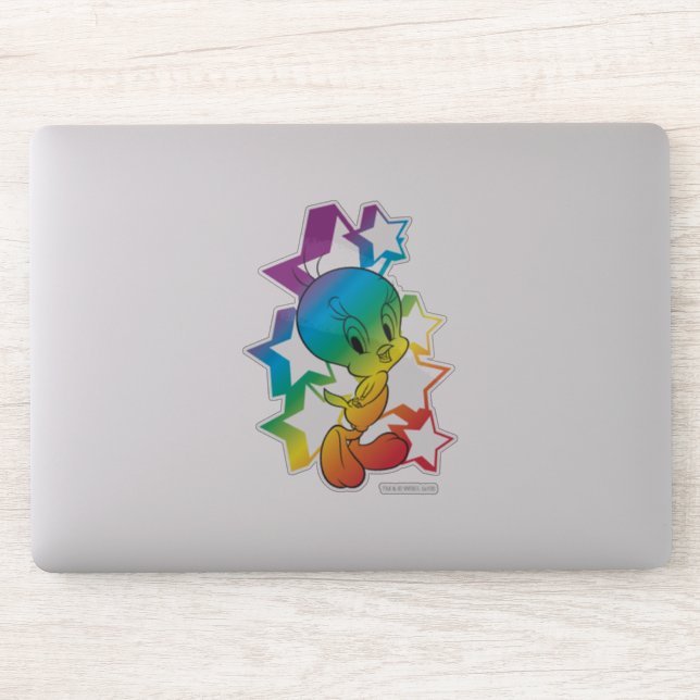 TWEETY™ Rainbow Stars Aufkleber (Computer)