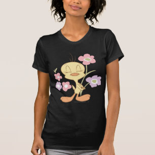 TWEETY™ Rosa lila Blumen T-Shirt