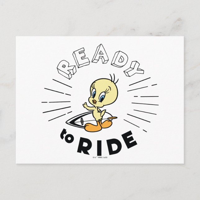 TWEETY™ Surfboard - Reitbereit Postkarte (Vorderseite)