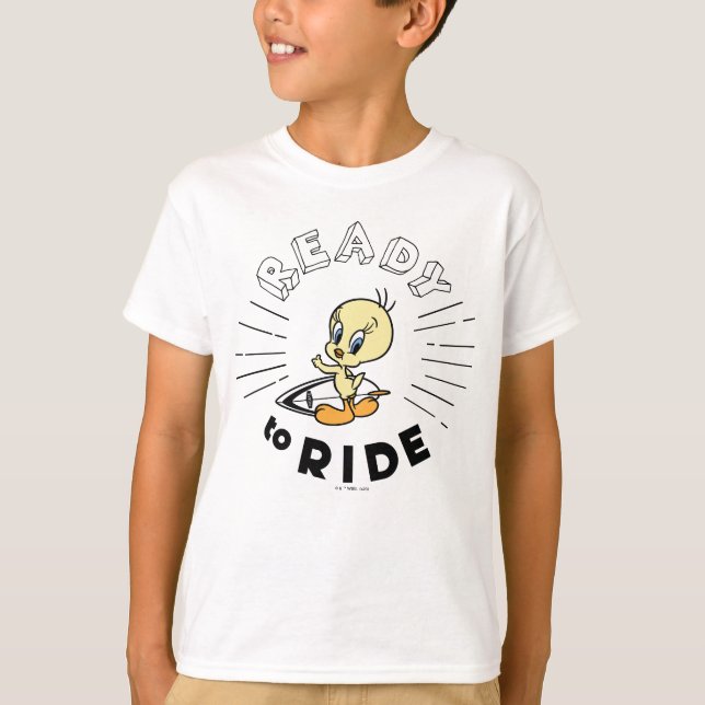 TWEETY™ Surfboard - Reitbereit T-Shirt (Vorderseite)