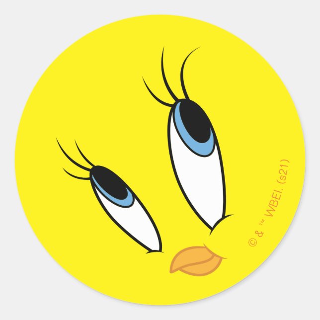 TWEETY™ Sweet Eyes Runder Aufkleber (Vorderseite)