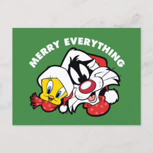 TWEETY™ & SYLVESTER™ "Merry Everything" Feiertagspostkarte