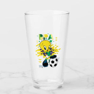 TWEETY™ Team Brasil Fußball-Grafik Glas