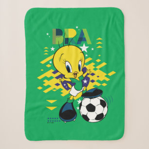 TWEETY™ Team Brasil Fußball-Grafik Sherpadecke