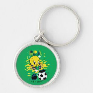 TWEETY™ Team Brasilien Fußball Grafik Schlüsselanhänger