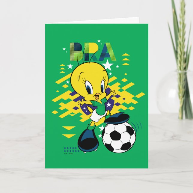 TWEETY™ Team Brazil Soccer Graphic Karte (Vorderseite)