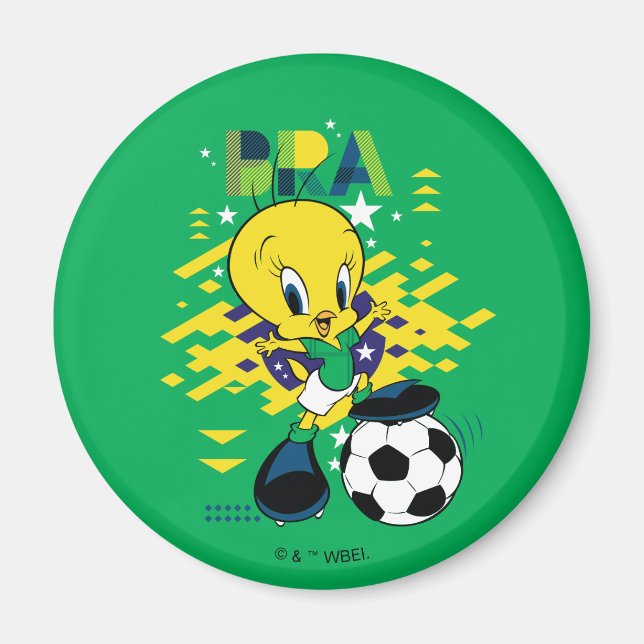 TWEETY™ Team Brazil Soccer Graphic Magnet (Vorne)
