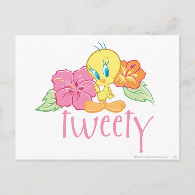 TWEETY™ Tropische Blume Postkarte (Vorderseite)