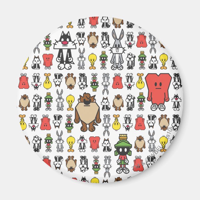 TWEETY™ und Freunde stilisieren Magnet (Vorne)