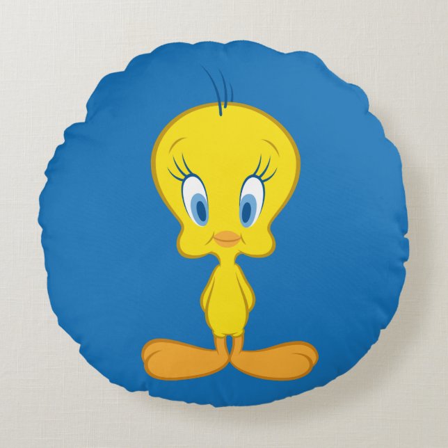 TWEETY™ | Unschuldiger kleiner Vogel Rundes Kissen (Vorderseite)
