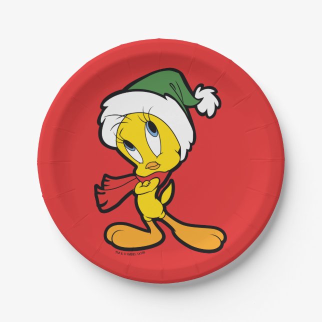 TWEETY™ Weihnachtsdenken Pappteller (Vorderseite)