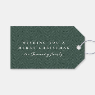 Tweffekt Weihnachtsgrün personalisiert Geschenkanhänger