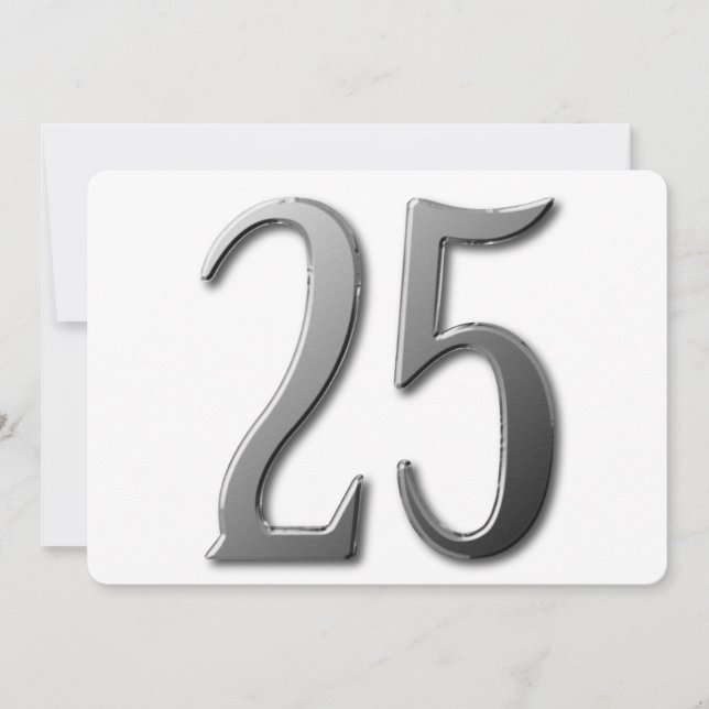 Twenty Five Einladung (Vorderseite)