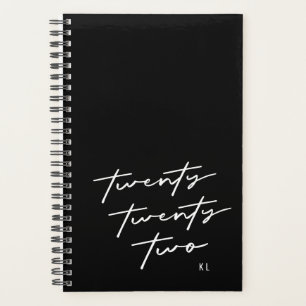 Twenty Twenty Two Schwarz-Weiß-Script-Planer Planer