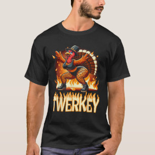 Twerkey-Truppe Twerking Lustige tanzende Truthahn T-Shirt