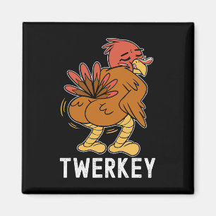 Twerkey Twerking Truthahn Spaß Tanzender Truthahn Magnet