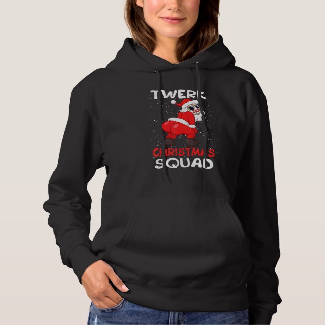 Twerking Santa Claus im Gesicht Maske Twerk Weihna Hoodie (Vorderseite)