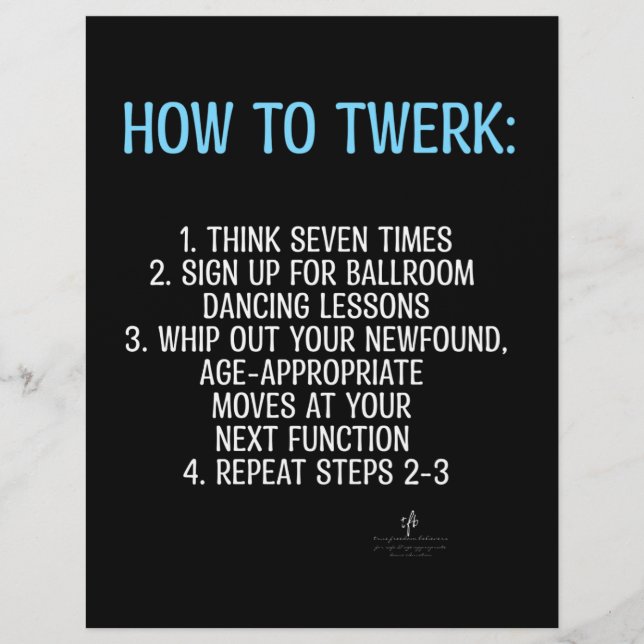 Twerking Tutorial - NICHT! Flyer (Vorne)