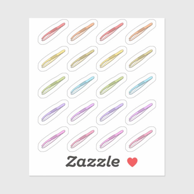 Twezers Eyebrows Beauty Salon Erinnerung Planner Aufkleber (Blatt)