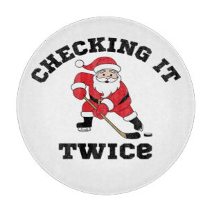 Twice Santa überprüfen Schneidebrett