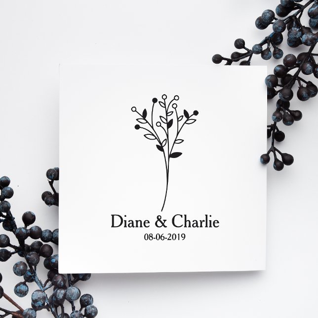 Twigs Wedding Monogram Gummistempel (Von Creator hochgeladen)