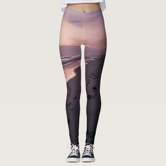 Twilight am Meer Leggings (Vorderseite)