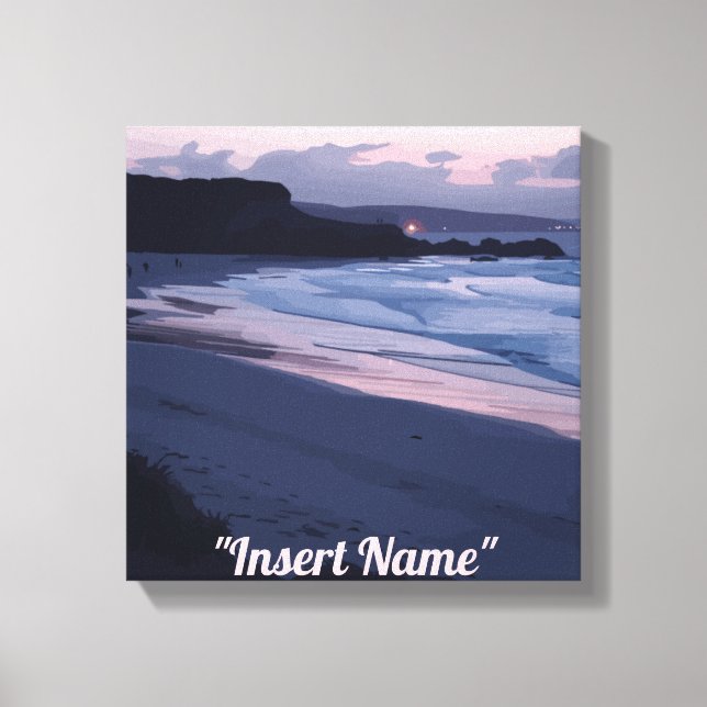 Twilight am Meer Leinwanddruck (Vorderseite)