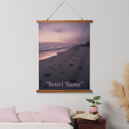 Twilight am Meer Wandteppich Mit Holzrahmen