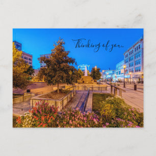 Twilight auf dem Park Central Square Denken Sie an Postkarte