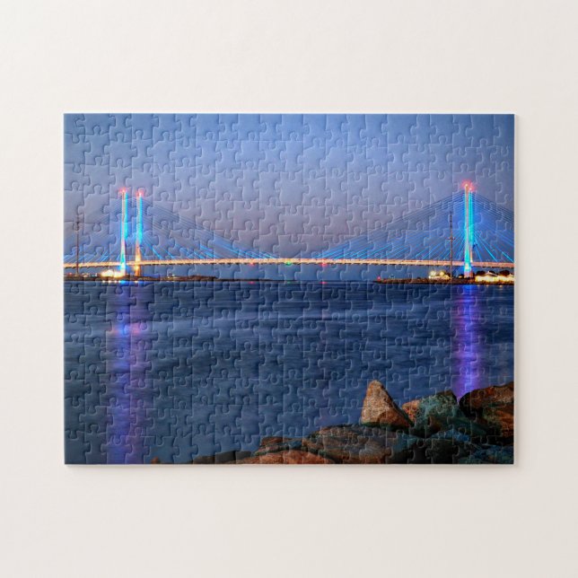 Twilight auf der Indian River Inlet Bridge (Horizontal)