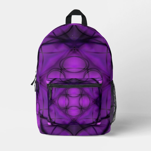 Twilight Bloom Bedruckter Rucksack (Vorderseite)